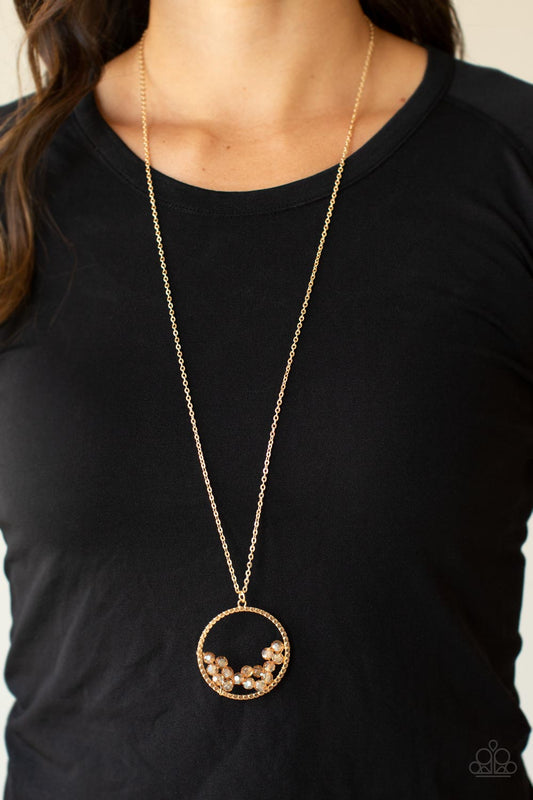 Paparazzi Galactic Glow - Gold Necklace