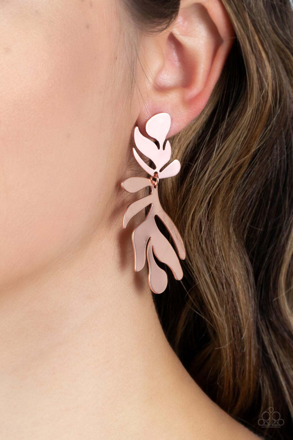 Paparazzi Palm Picnic - Copper Earring