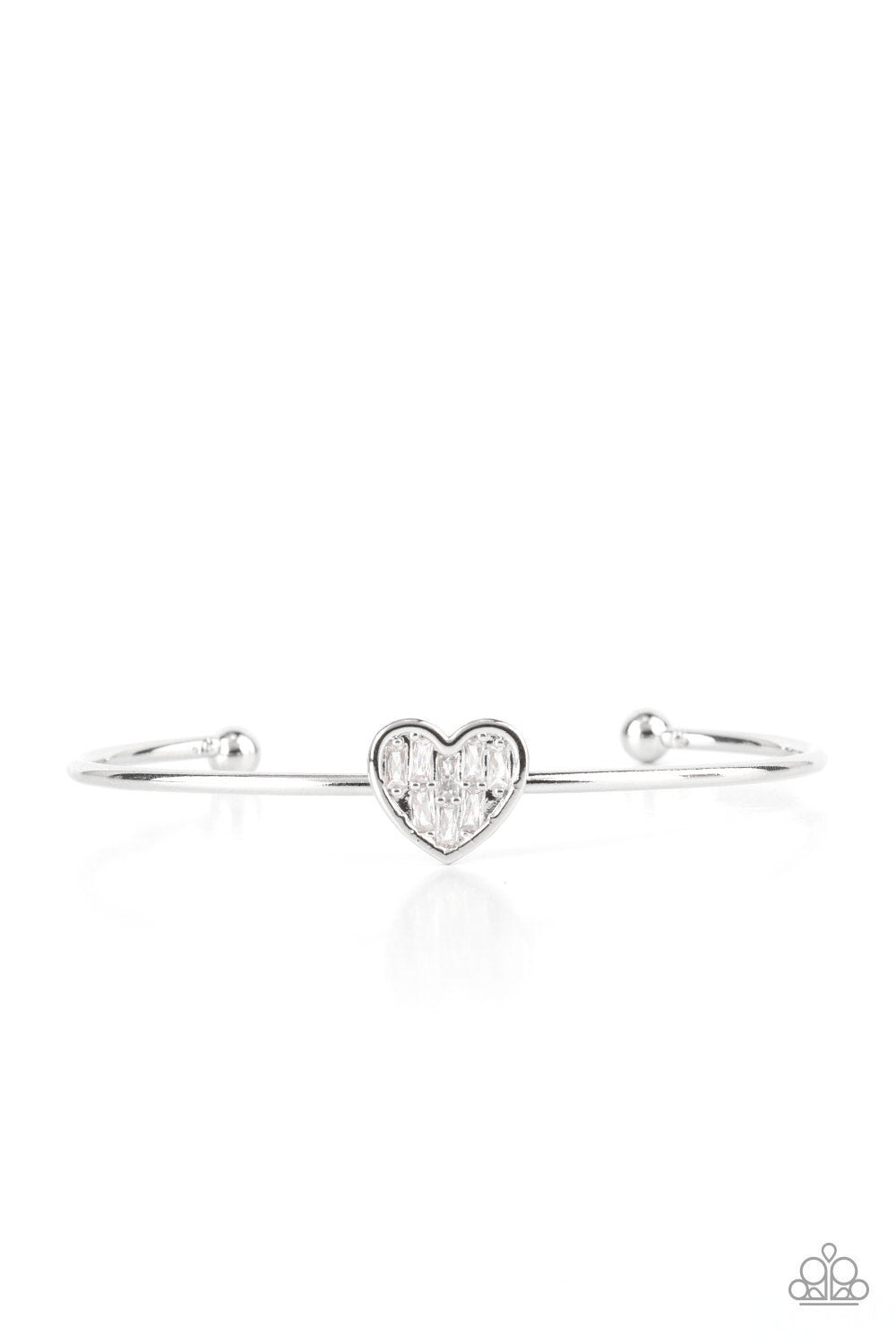 Paparazzi Heart of Ice - White Bracelet