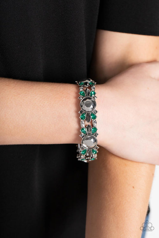 Paparazzi Definitively Diva - Green Bracelet