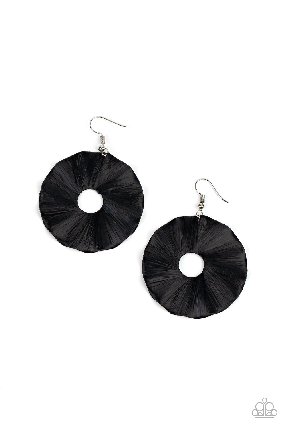 Paparazzi Fan the Breeze - Black Earring