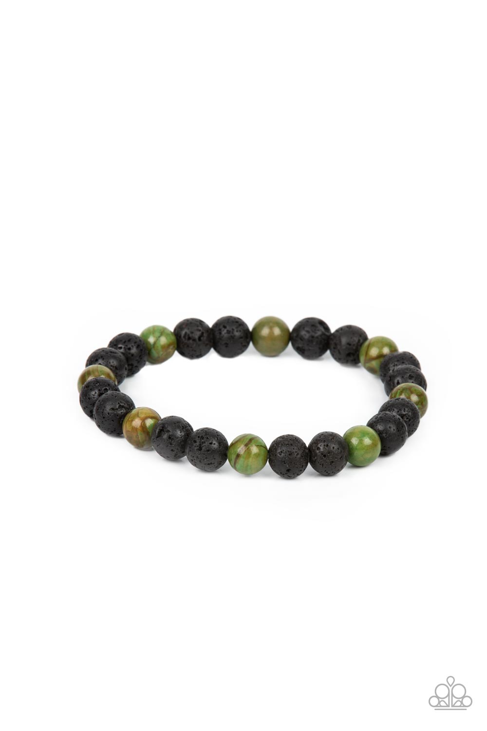 Paparazzi Molten Mogul - Green Bracelet