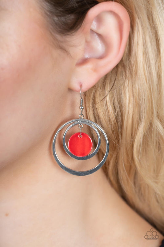 Paparazzi Mai Tai Tango - Red Earrings