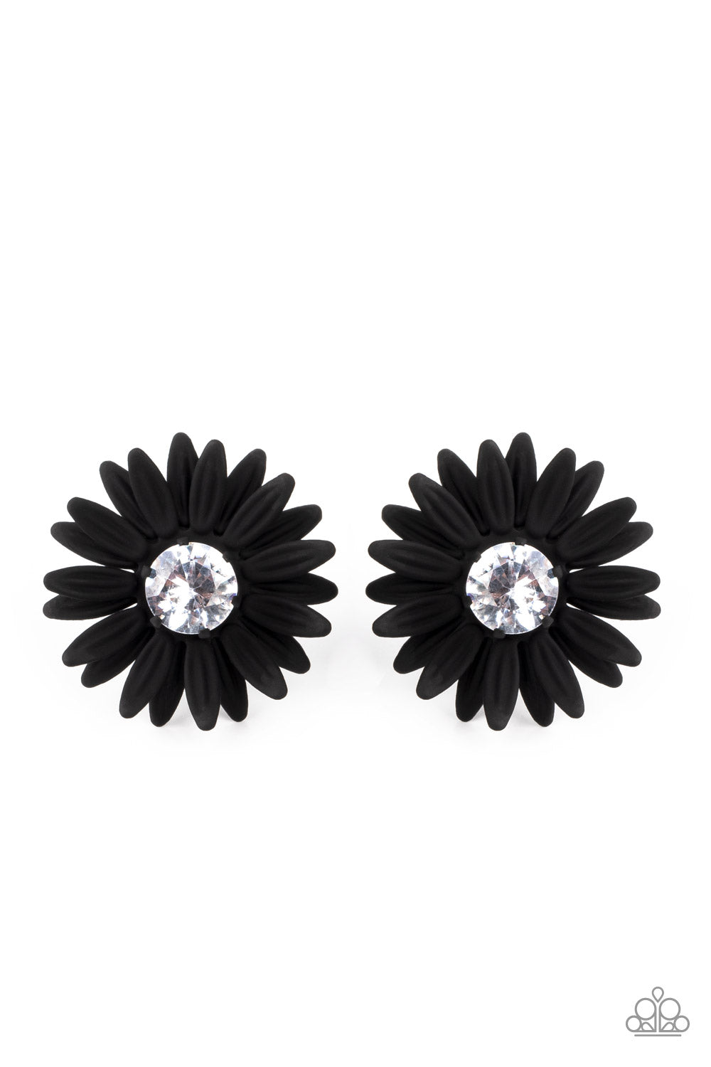 Paparazzi Sunshiny DAIS-y - Black Earring