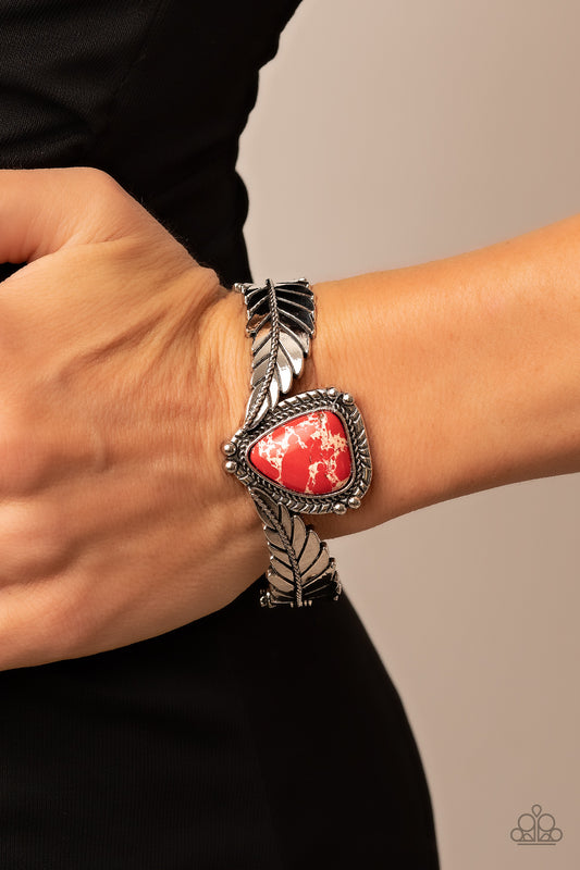 Paparazzi Desert Roost - Red Bracelet