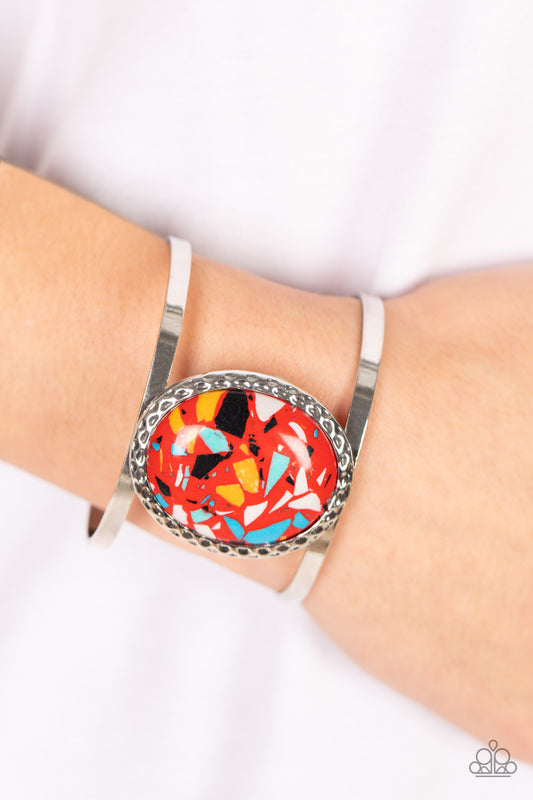 Paparazzi Tantalizingly Terrazzo - Red Bracelet