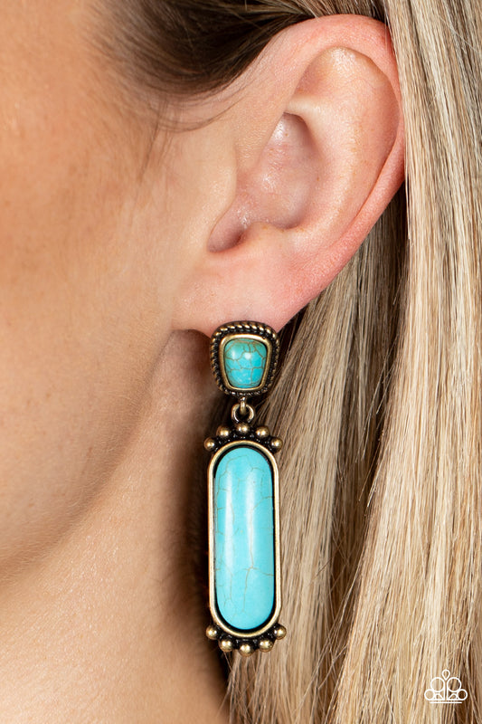 Paparazzi Southern Charm - Brass Earring