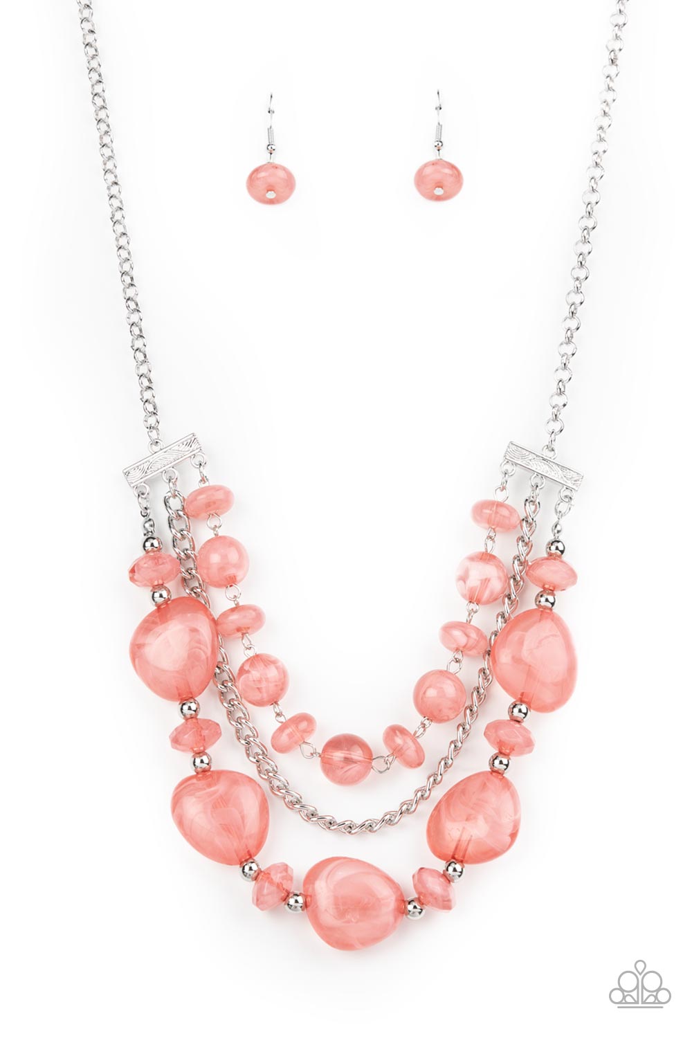 Paparazzi Oceanside Service - Pink Necklace