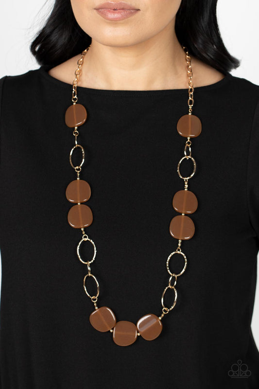 Paparazzi Posh Promenade - Brown Necklace