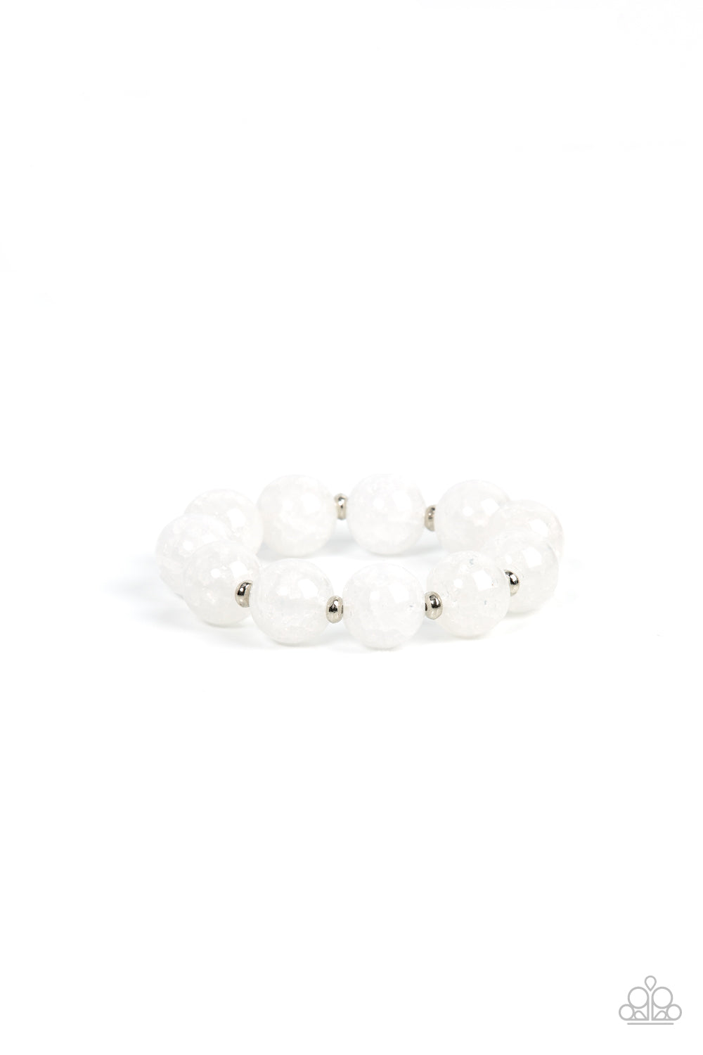 Paparazzi Arctic Affluence - White Bracelet