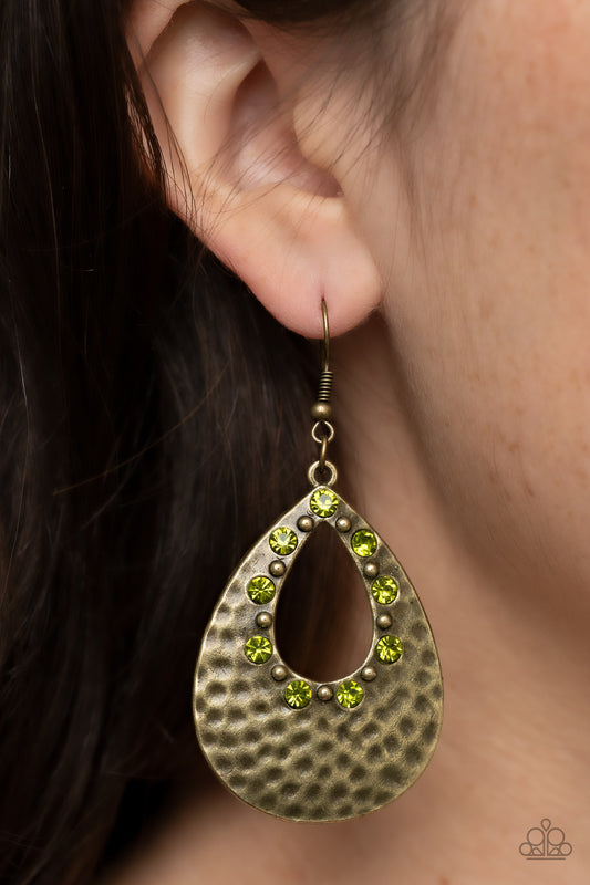 Paparazzi Terraform Twinkle - Green Earrings