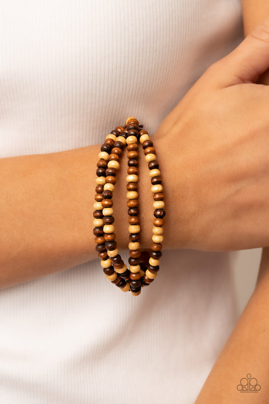 Paparazzi Oceania Oasis - Brown Bracelet