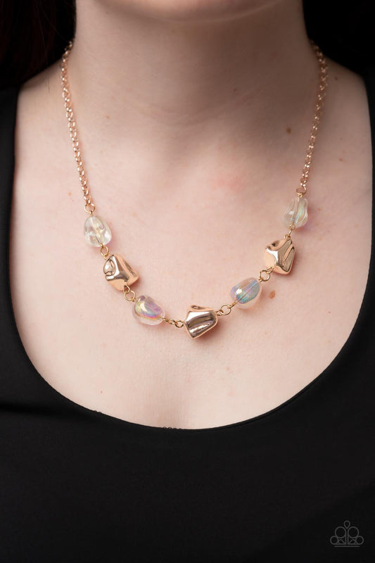 Paparazzi Inspirational Iridescence - Rose Gold Necklace