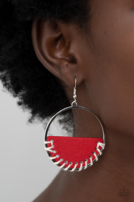 Paparazzi Lavishly Laid Back - Red Earrings