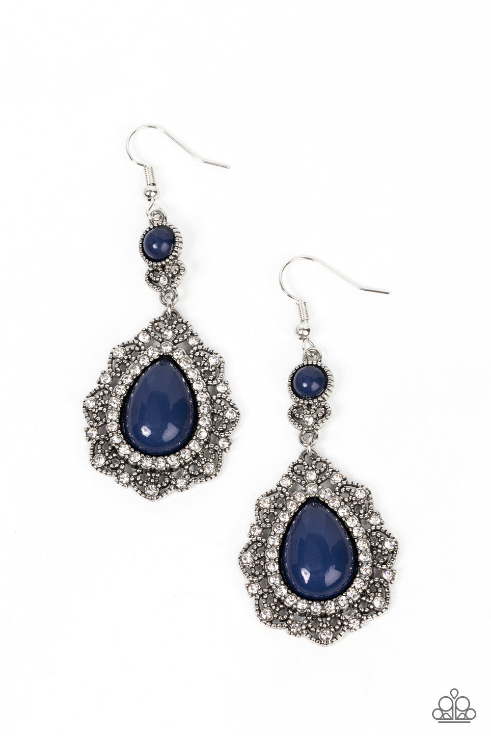 Paparazzi Palace Bribe - Blue Earrings