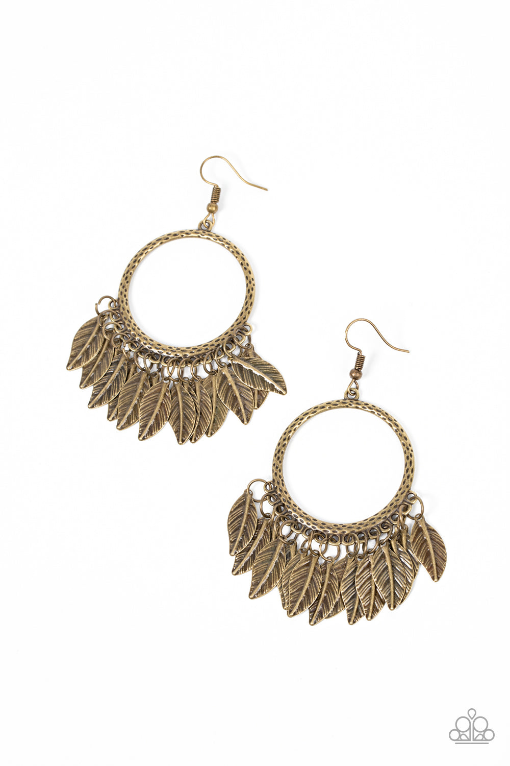 Paparazzi FOWL Tempered - Brass Earring