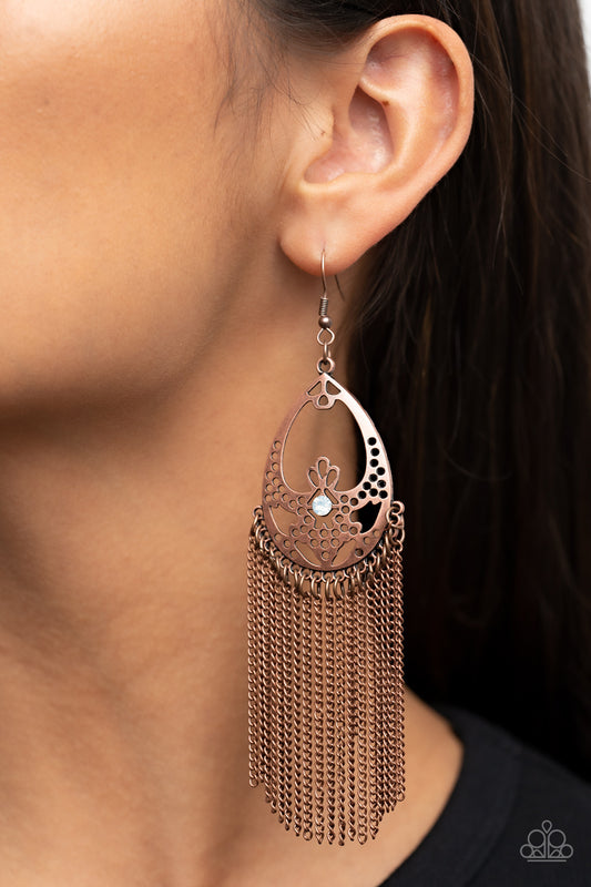 Paparazzi Castle Cottage - Copper Earring