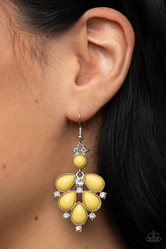 Paparazzi Transcendental Teardrops - Yellow Earring