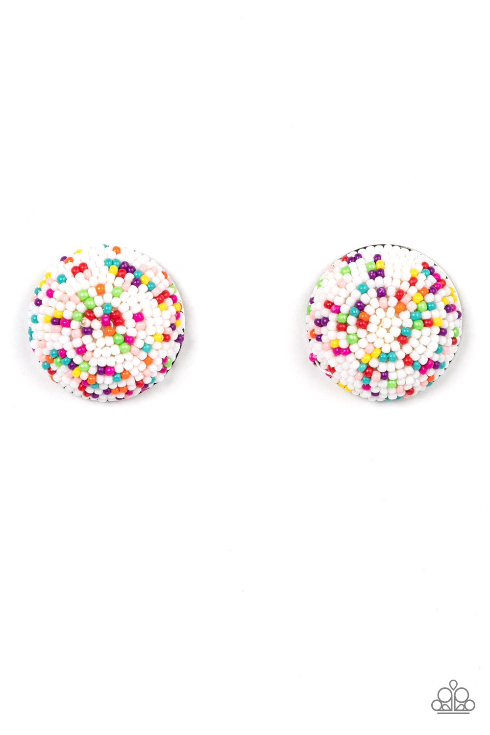 Paparazzi Kaleidoscope Sky - White Earring