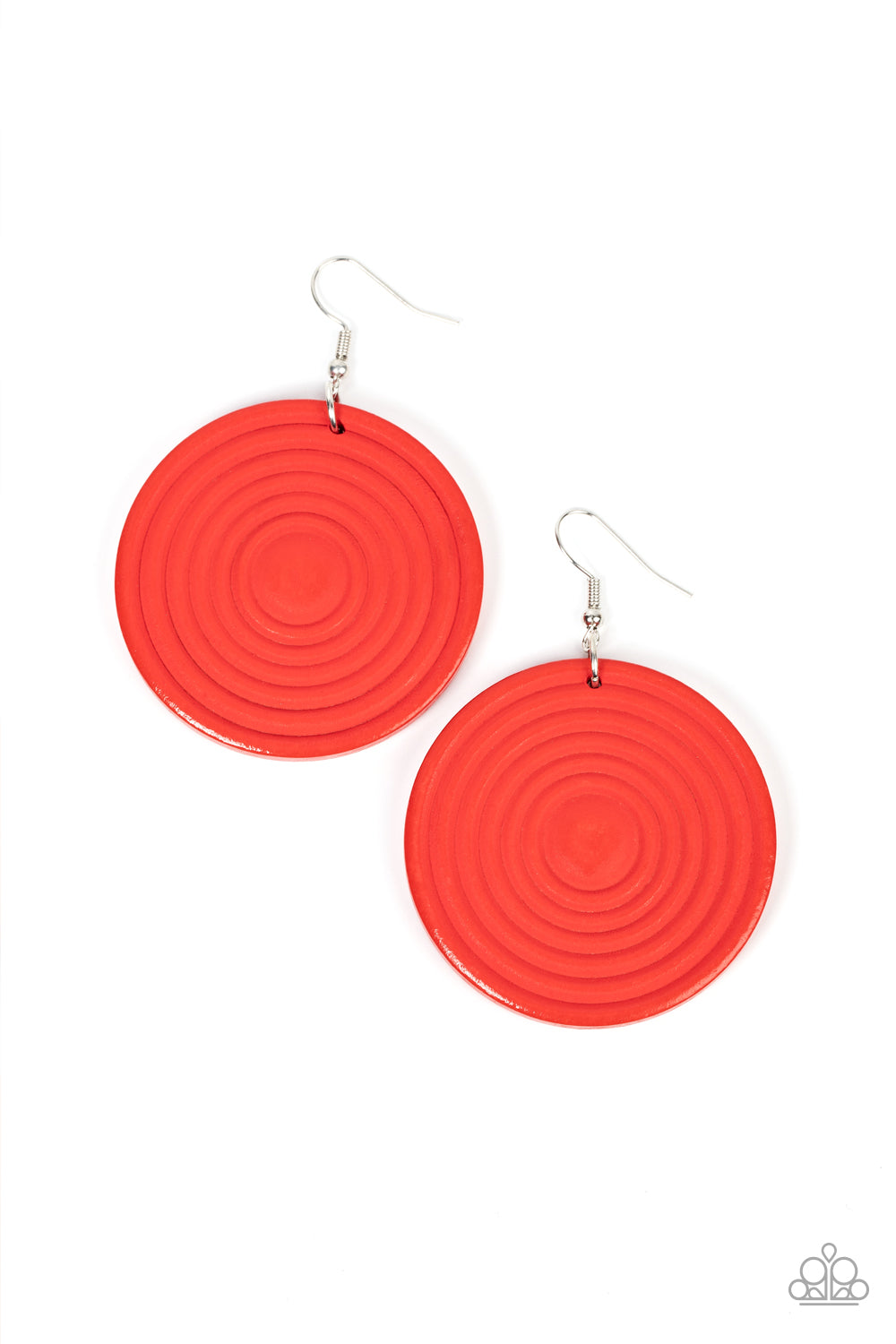 Paparazzi Caribbean Cymbal - Red Earring