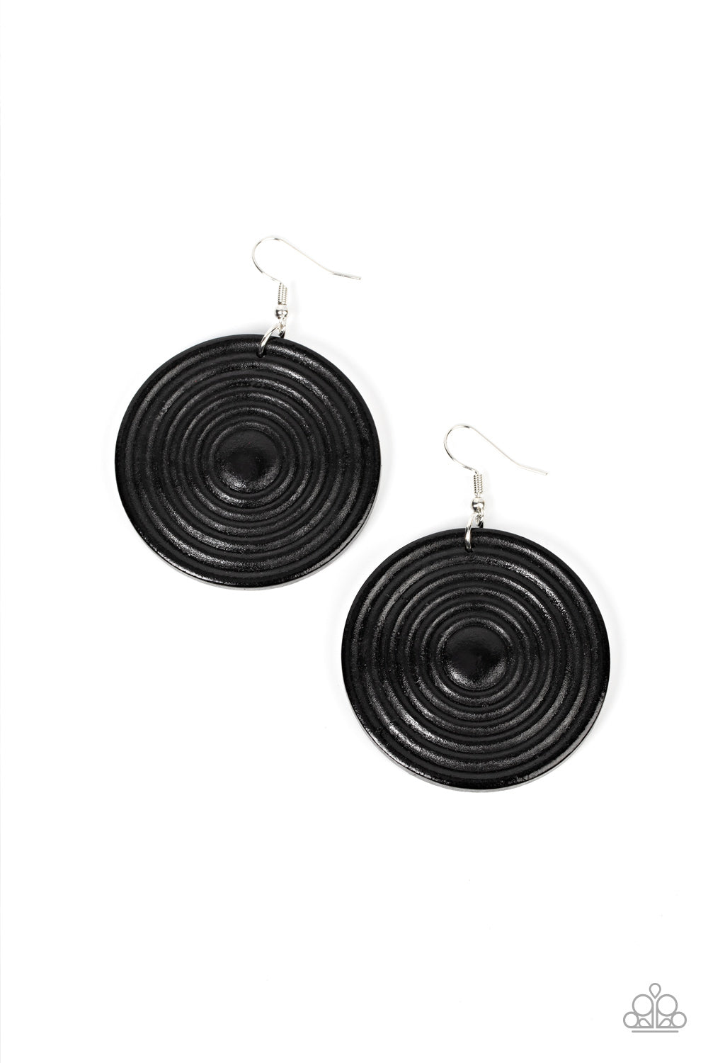 Paparazzi Caribbean Cymbal - Black Earring