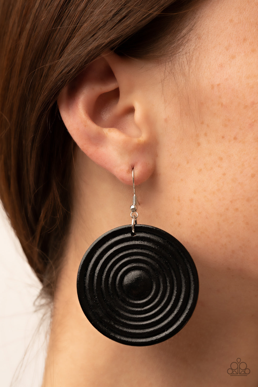 Paparazzi Caribbean Cymbal - Black Earring