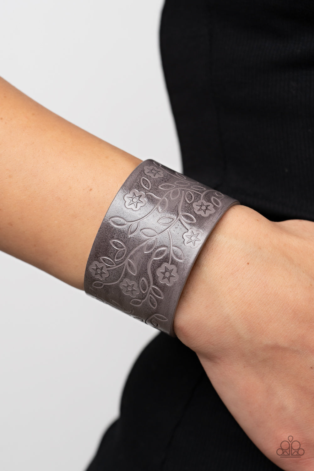 Paparazzi Rosy Wrap Up - Silver Bracelet