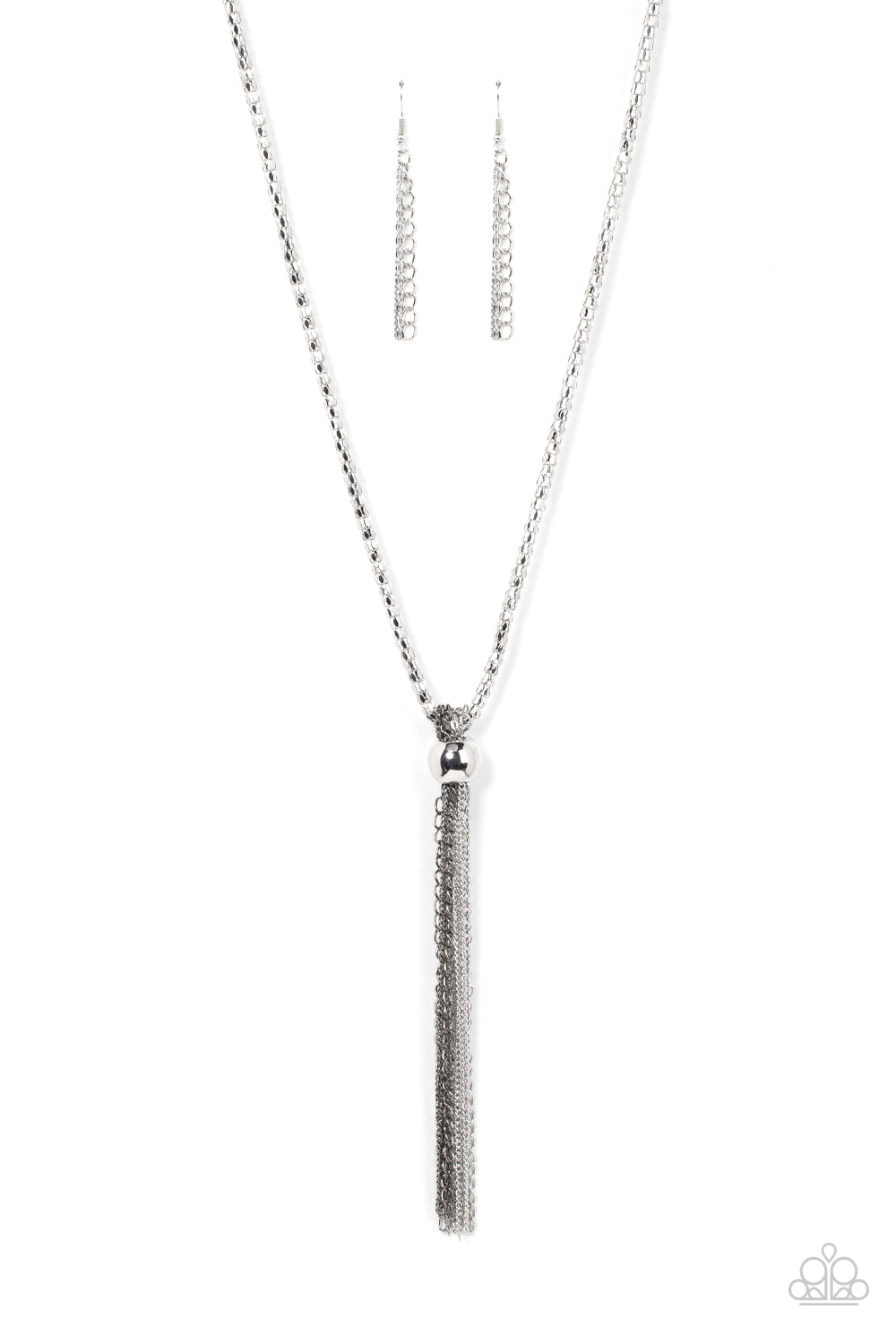 Paparazzi Metallic MESH-Up - Silver Necklace