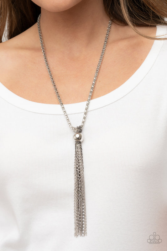 Paparazzi Metallic MESH-Up - Silver Necklace