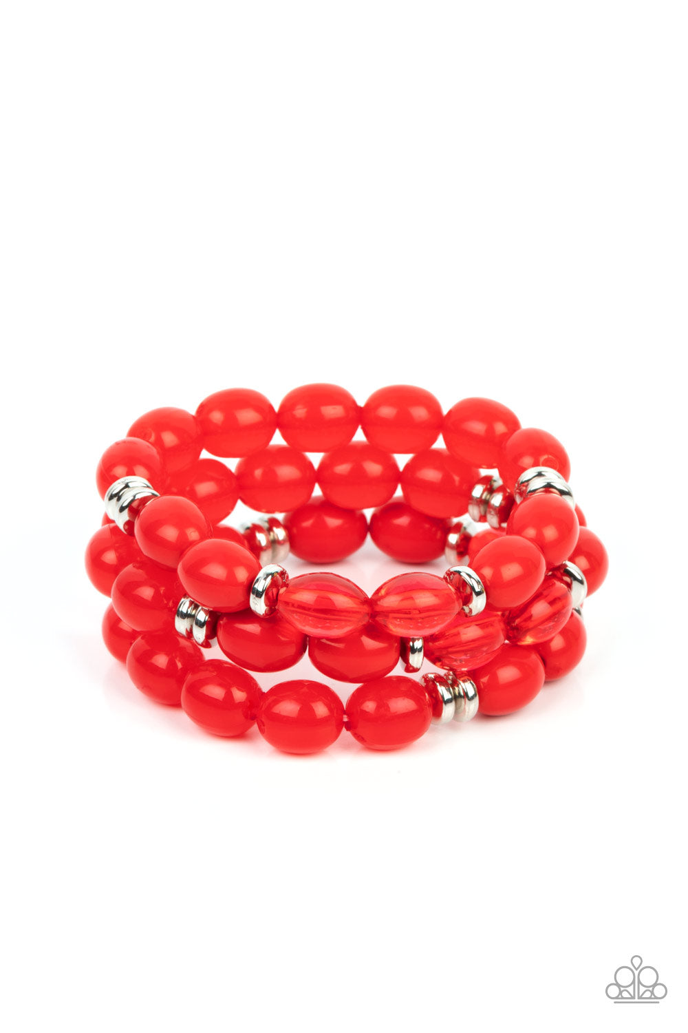 Paparazzi Coastal Coastin - Red Bracelet