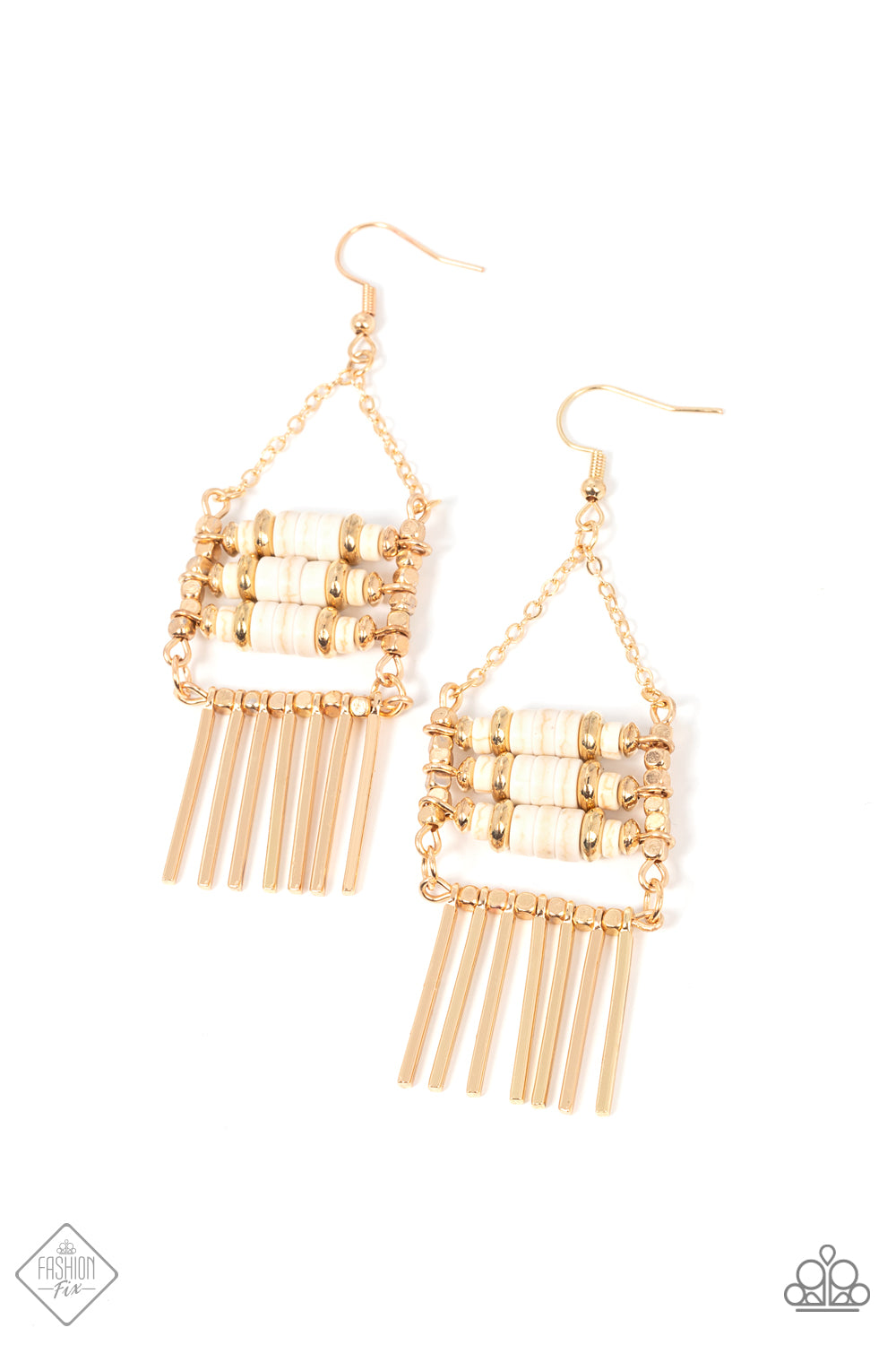 Paparazzi Tribal Tapestry - Gold Earring