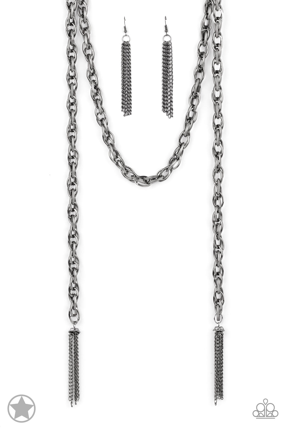 Paparazzi SCARFed for Attention - Gunmetal Necklace