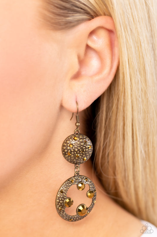 Paparazzi Eastern Entrada - Brass Earrings