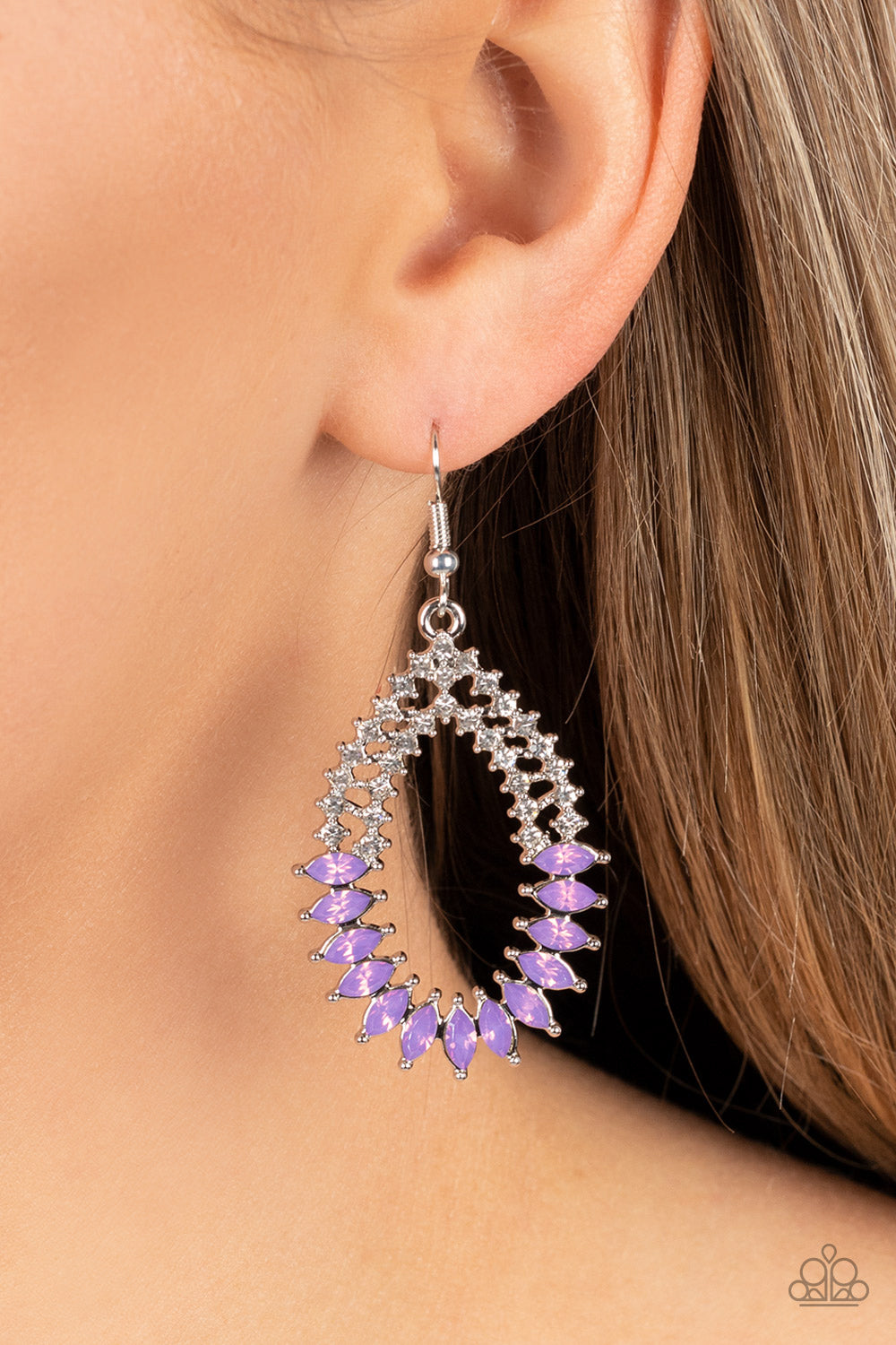 Paparazzi Lucid Luster - Purple Earring