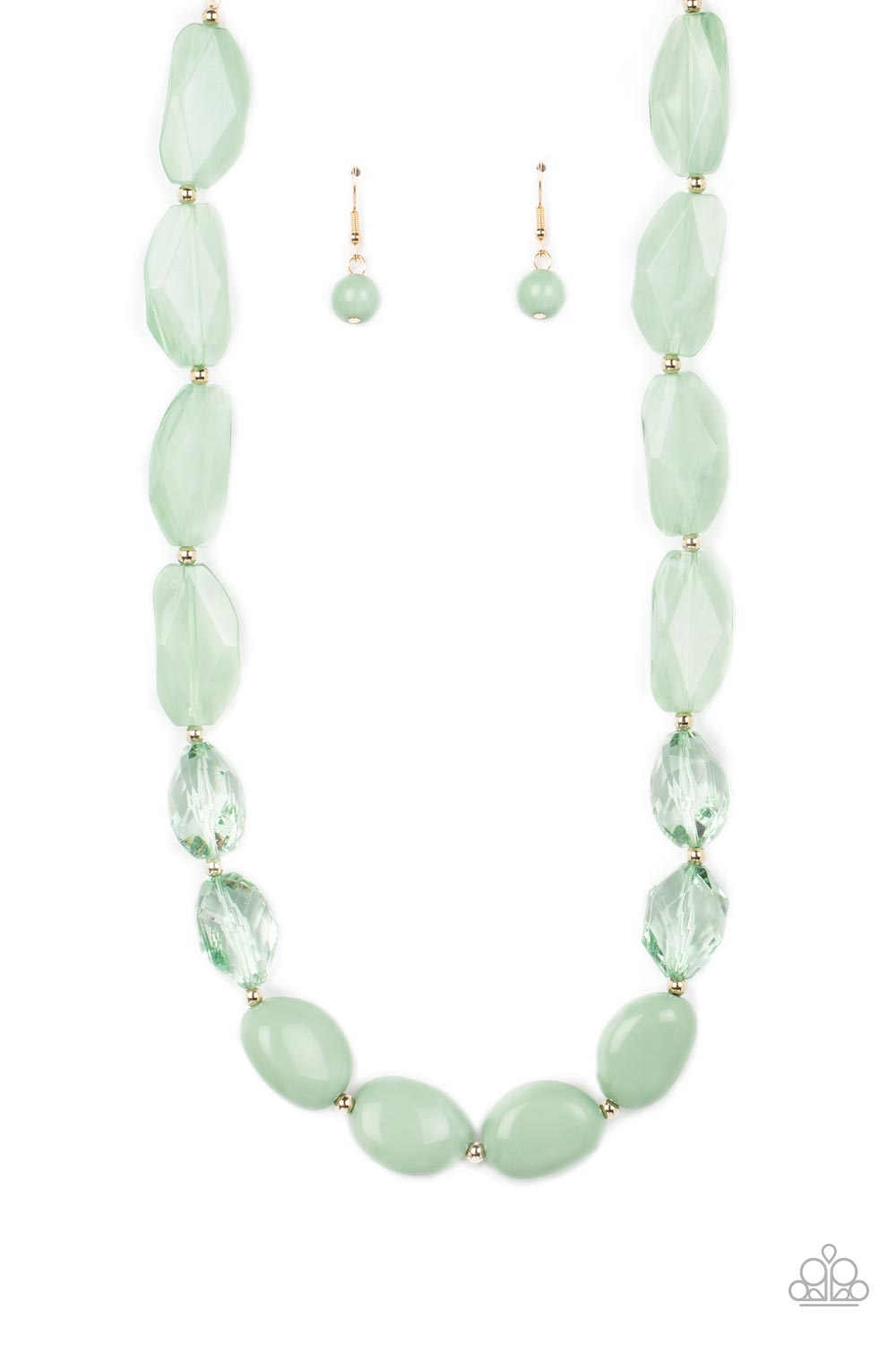 Paparazzi Private Paradise - Green Necklace