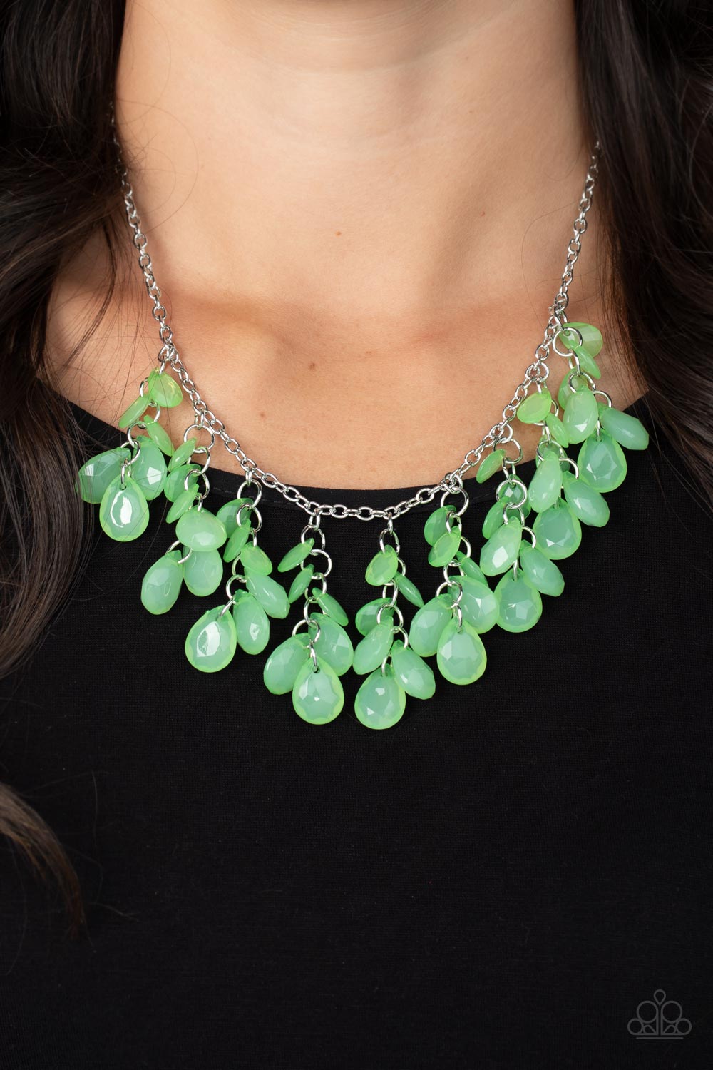 Paparazzi Crystal Cabaret - Green Necklace