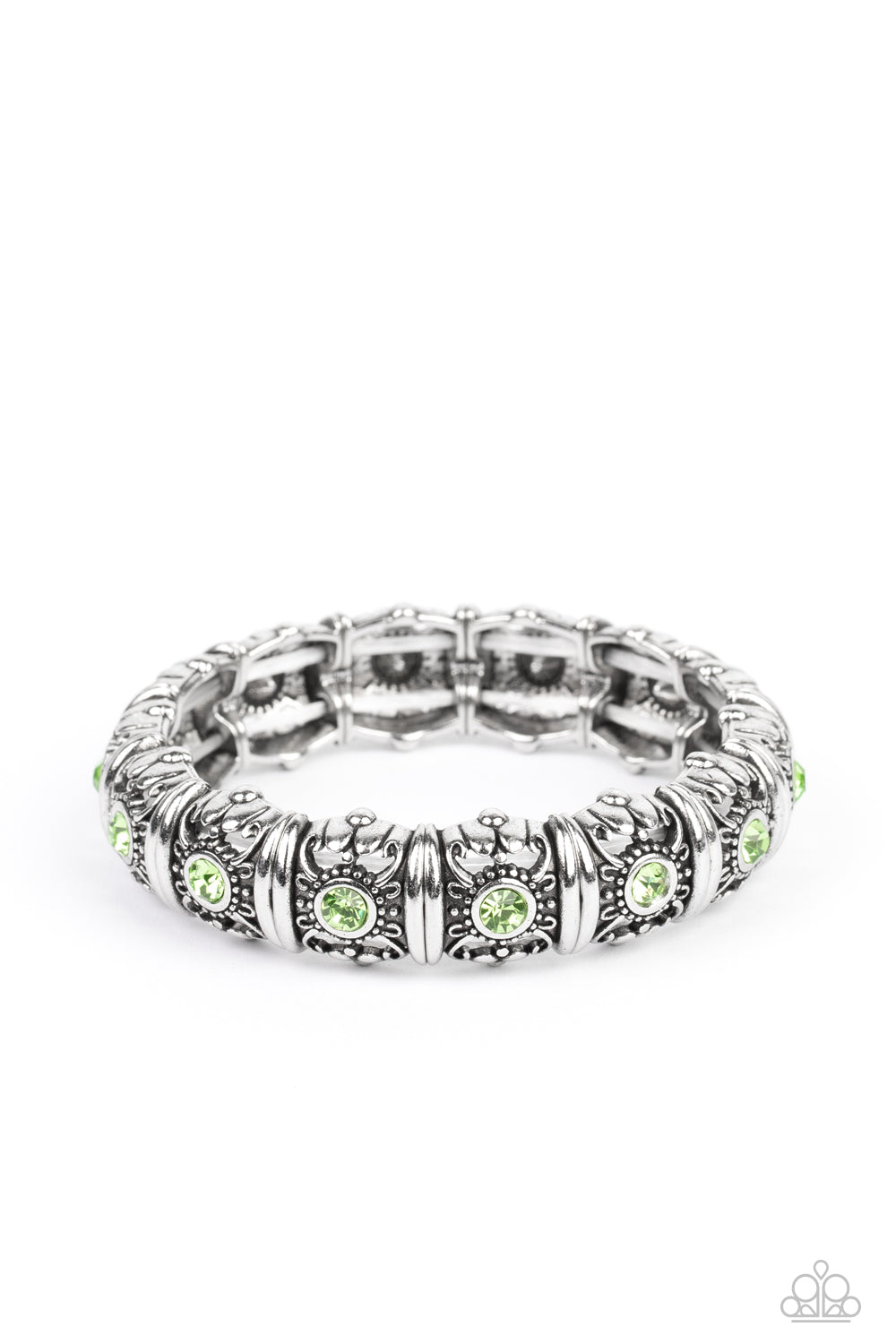 Paparazzi Ageless Glow - Green Bracelet