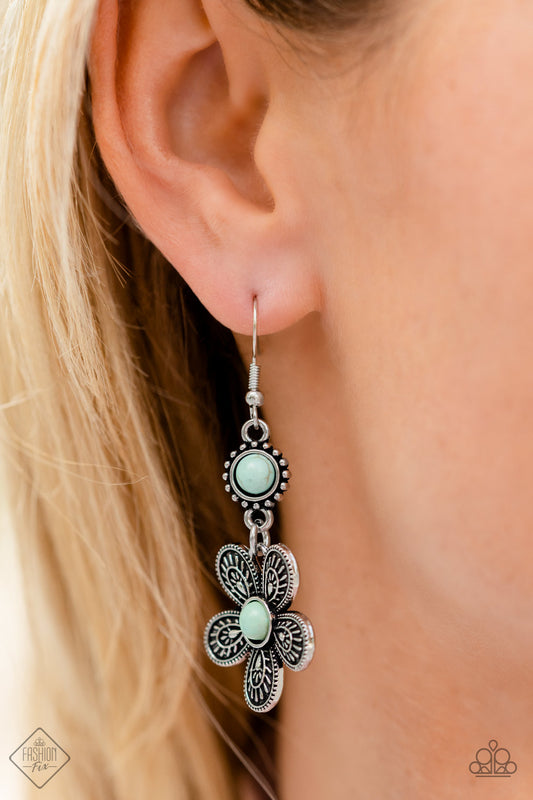 Paparazzi Free-Spirited Flourish - Blue Earring