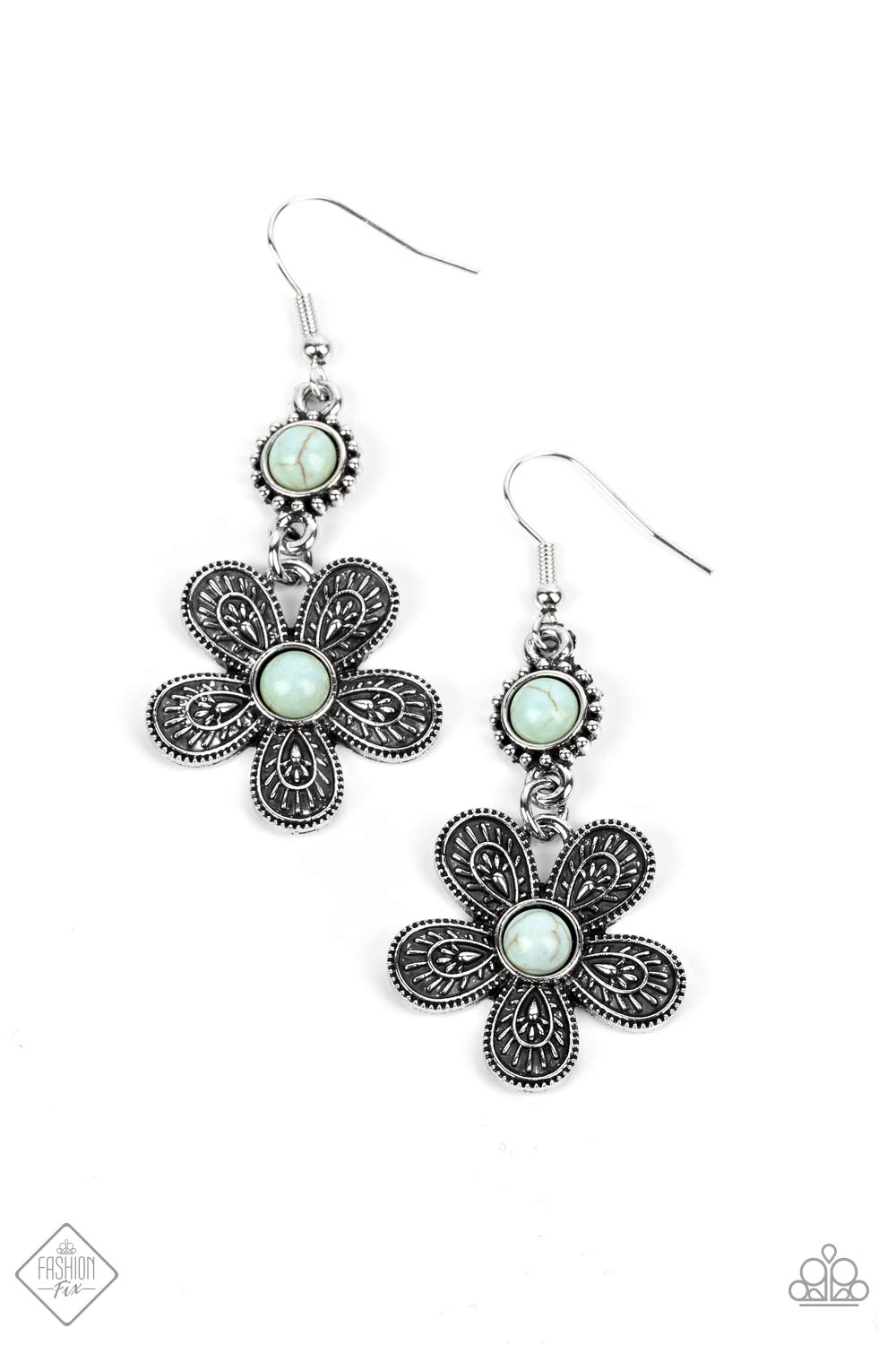 Paparazzi Free-Spirited Flourish - Blue Earring