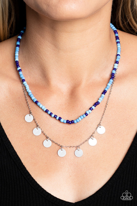 Paparazzi Comet Candy - Blue Necklace