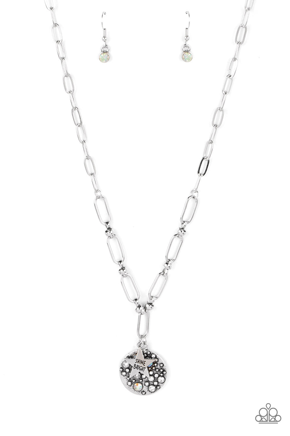 Paparazzi Stardust Saucer - White Necklace