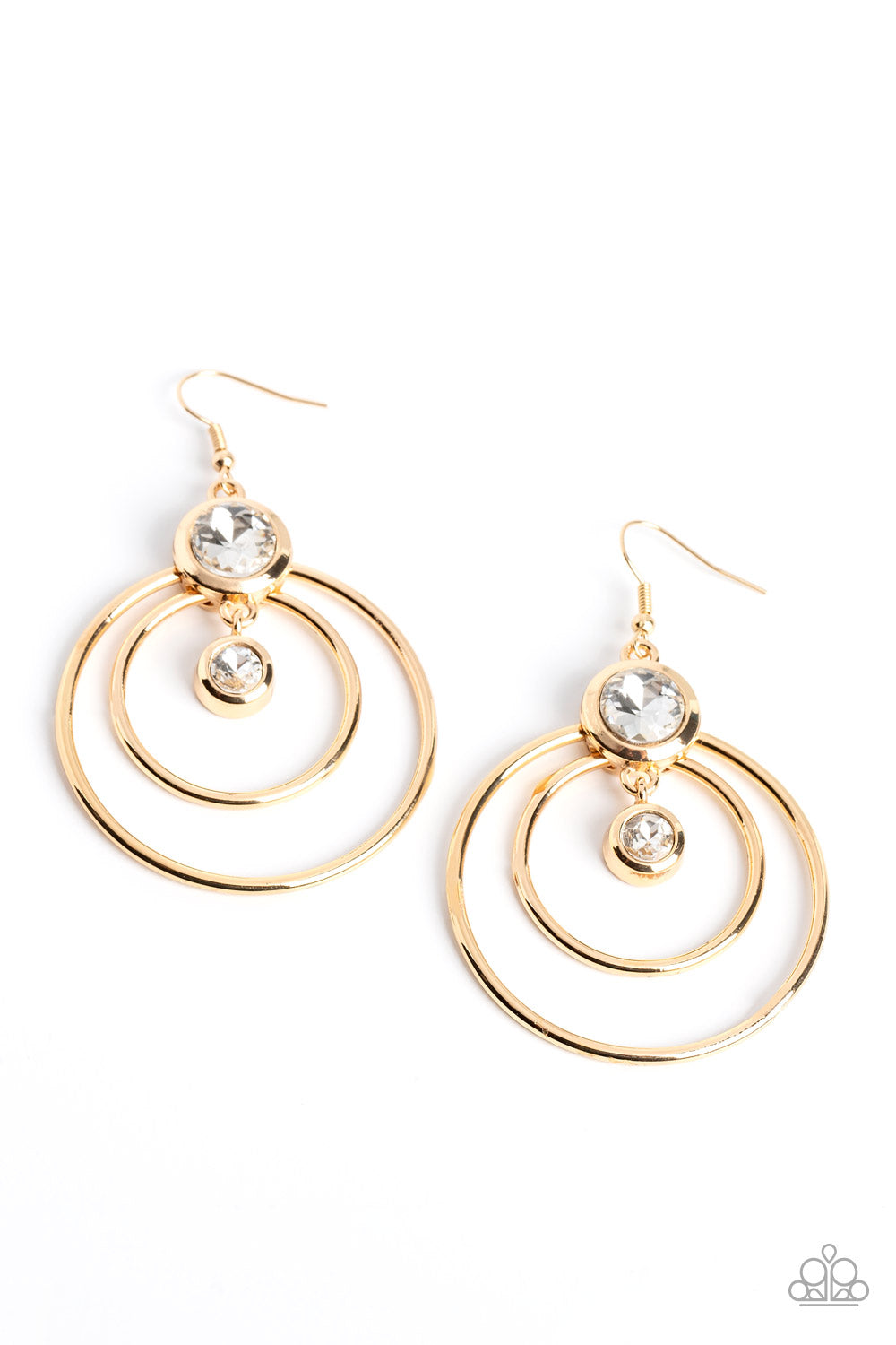 Paparazzi Dapperly Deluxe - Gold Earring