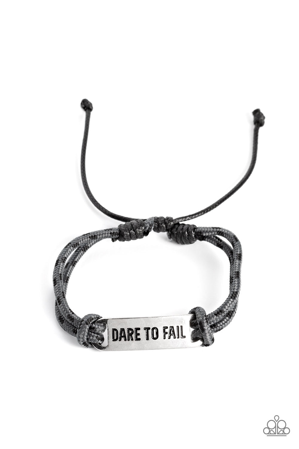 Paparazzi Dare to Fail - Silver Bracelet