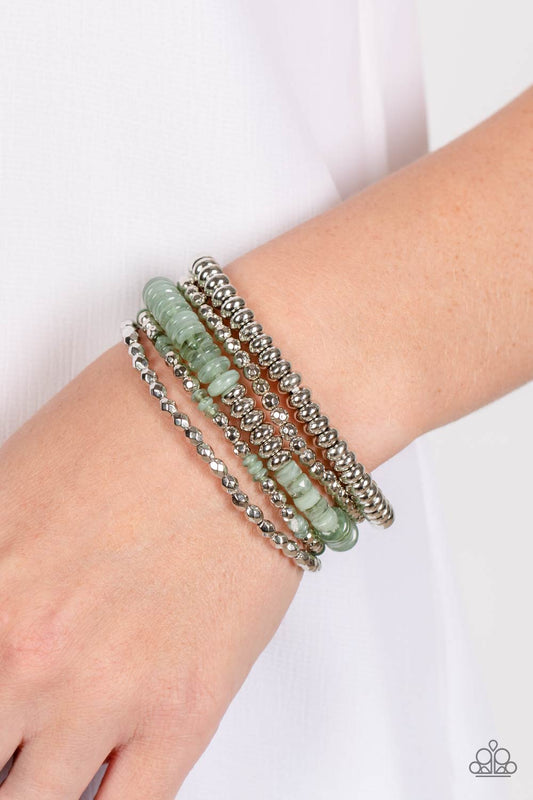 Paparazzi Pristine Pixie Dust - Green Bracelet