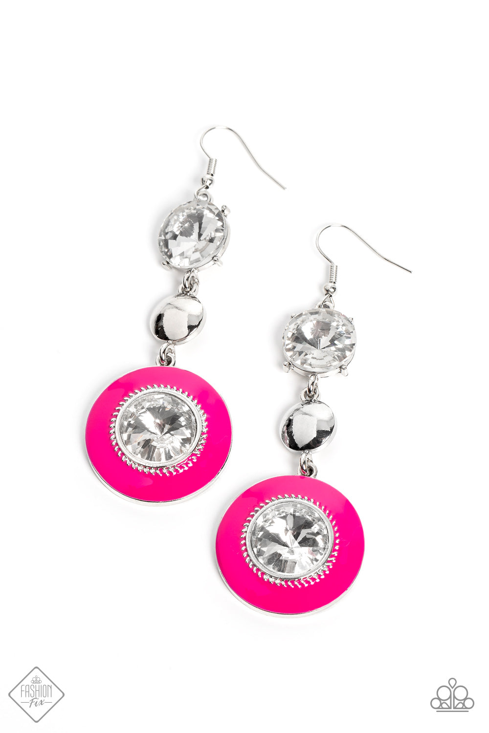 Paparazzi Dame Disposition - Pink Earrings