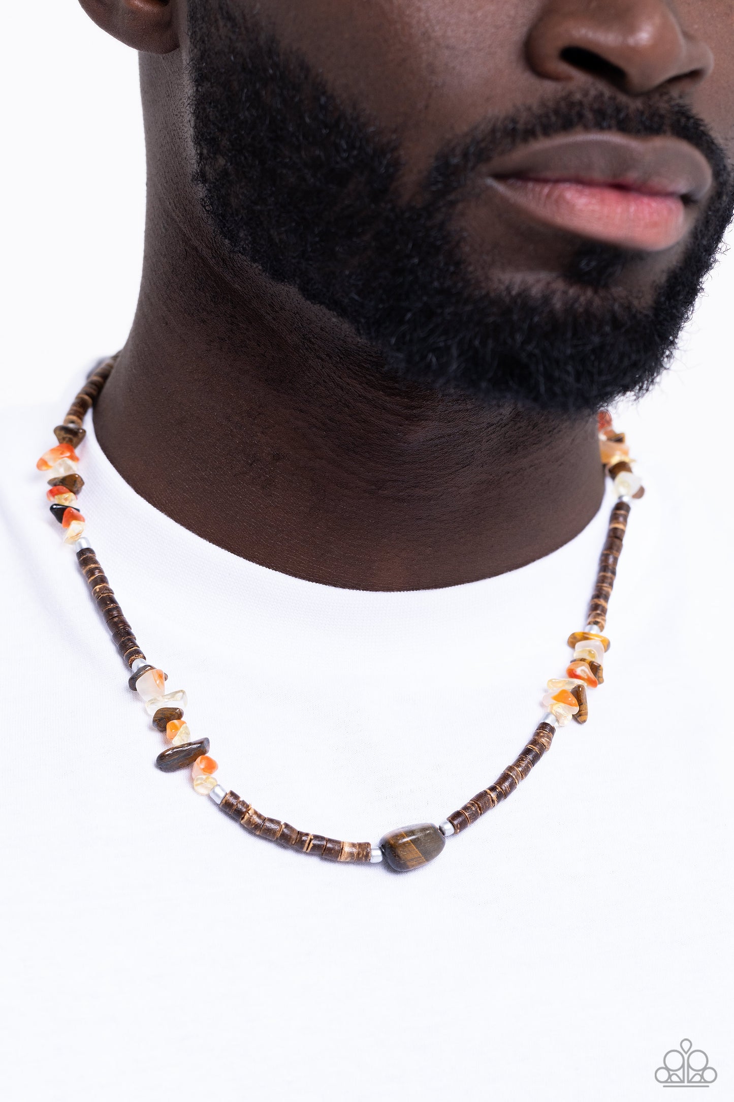 Paparazzi Stony Survivor - Brown Necklace