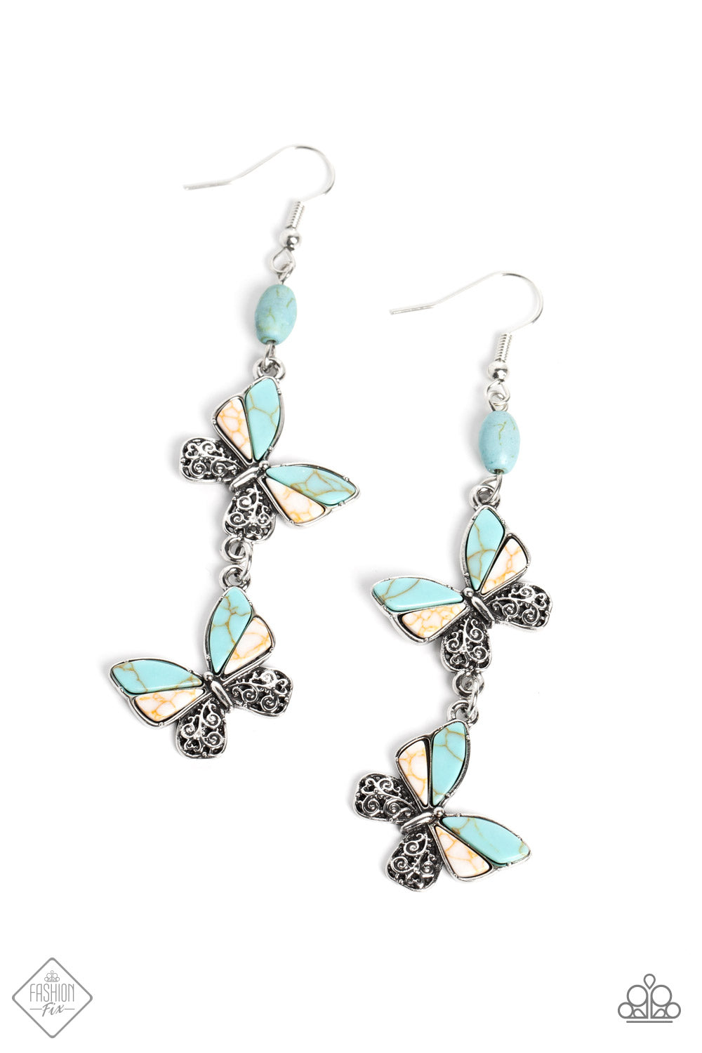 Paparazzi Spirited Soar - Blue Earrings