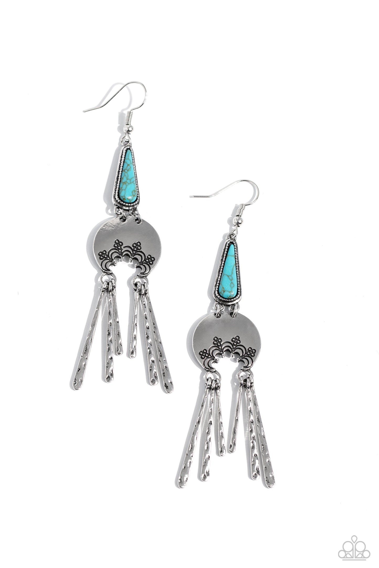 Paparazzi Highland Haute - Blue Earrings