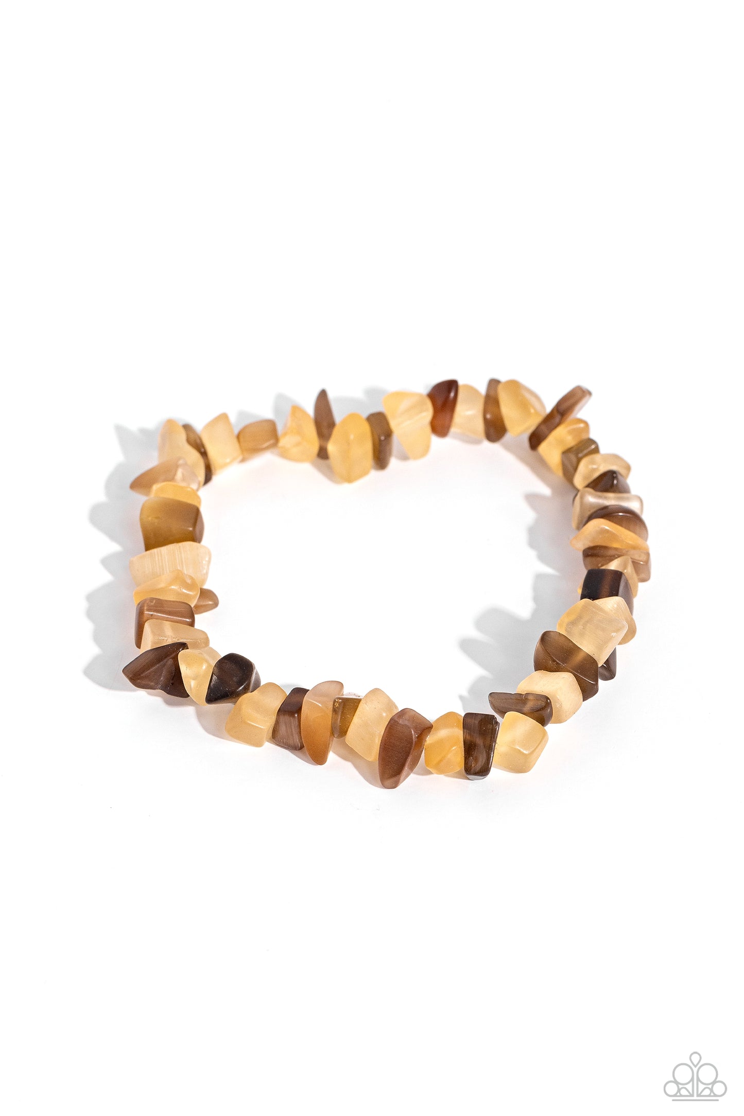 Paparazzi Chiseled Cameo - Brown Bracelet