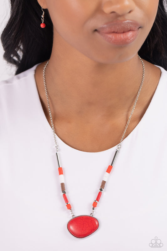 Paparazzi Seize the Sahara - Red Necklace